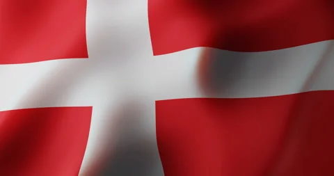 DENMARK Flag Animation,  DANISH Background Colors  (3D Rendered Animation) Stock Footage 170243821