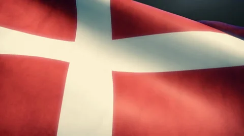 Denmark Flag Animation Loop Stock Footage 38007121