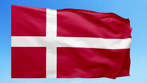 Denmark Flag Animation – Seamless Loop (4K UHD) Stock Footage 317761289
