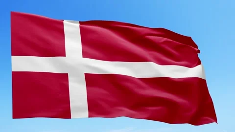Denmark Flag Animation – Seamless Loop (4K UHD) Stock Footage 317761291