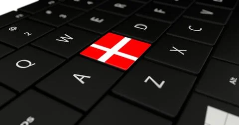 Denmark flag button  Stock Illustration