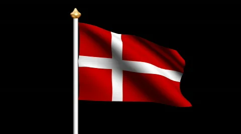Denmark flag Video stock 563526