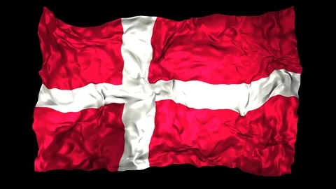 Denmark flag Stock Footage 110798632