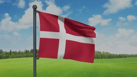Denmark Flag Stock Footage 151862272