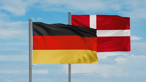 Denmark flag Stock Footage 245110978