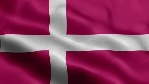 Denmark flag Front Stock Footage 318664414