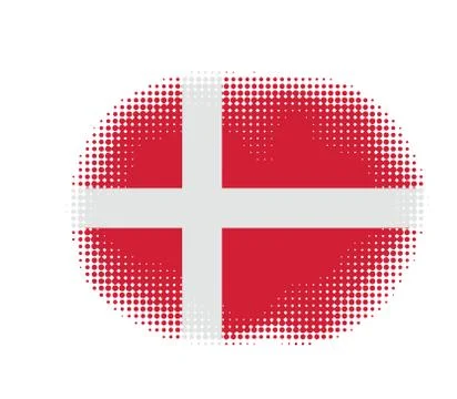 Denmark flag halftone Stock Illustration