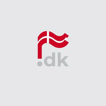 Denmark flag icon. Original simple design of the danish flag. Design element Illustrazione stock