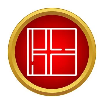 Denmark flag icon symbol red nordic cross Stock Illustration