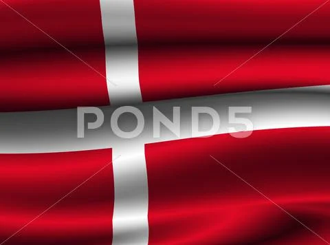 Denmark flag Stock Illustration