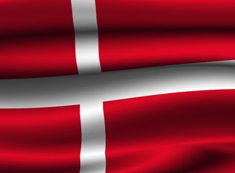 Denmark flag Stock Illustration