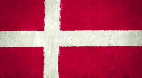 Denmark Flag Illustrazione stock
