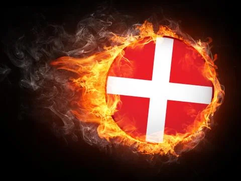 Denmark Flag Stock Illustration