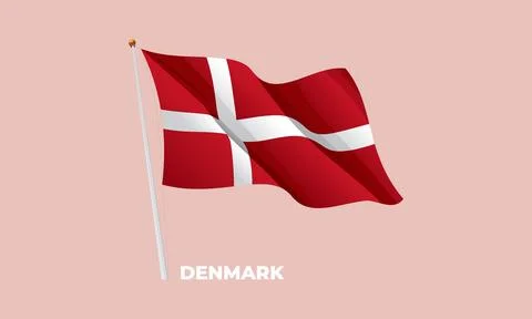 Denmark flag Stock Illustration