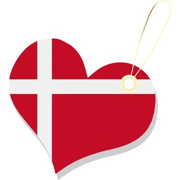 Denmark flag isolated on white background. Denmark Flag Vector Backgrounds Stock Illustration