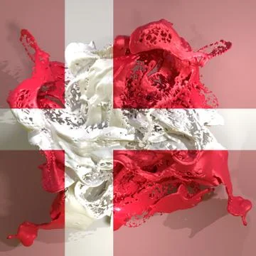 Denmark flag liquid Stock Illustration