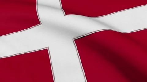 Denmark Flag Loop Stock Footage 241243760