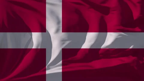 Denmark Flag Loop Stock Footage 295718264