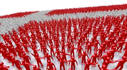 Denmark Flag People 스톡 동영상 34580672