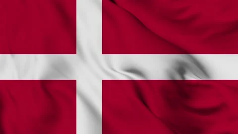 Denmark flag seamless closeup waving animation Stock Footage 168167660