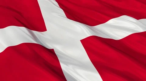 Denmark flag Seamless  Video stock 48636326