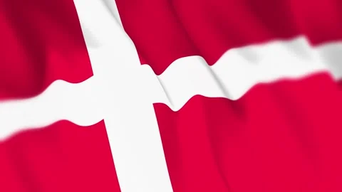 Denmark Flag Seamless Loop 4k 60fps on Sky Background Stock Footage 340346523