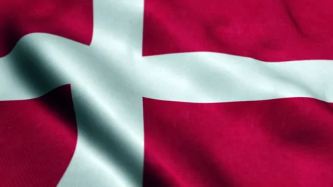 Denmark Flag - Seamless Looping Video stock 219003212