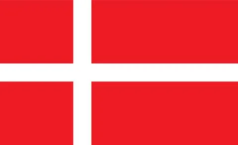 Denmark flag. Simple vector Denmark flag Stock Illustration