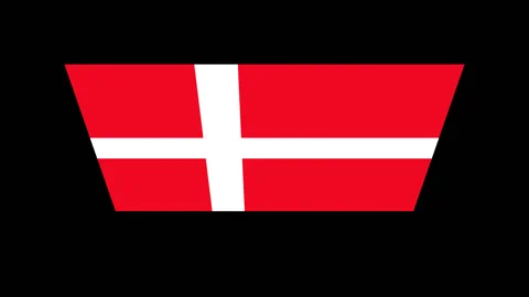Denmark flag turning vertically Stock Footage 88551824