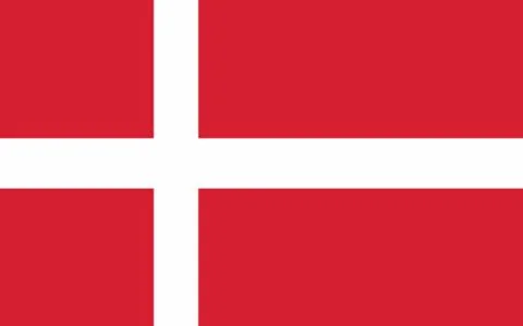Denmark flag vector graphic. Rectangle Danish flag illustration. Denmark coun Stockillustratie