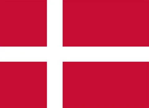Denmark flag vector Illustrazione stock