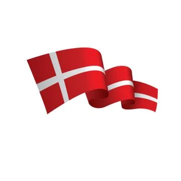 Denmark flag, vector illustration Stock Illustration