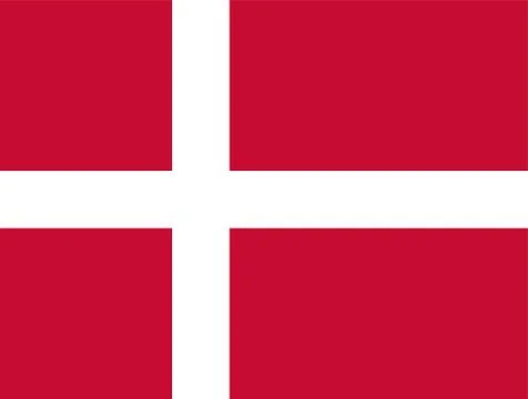 Denmark flag, vector illustration. Stock Illustration