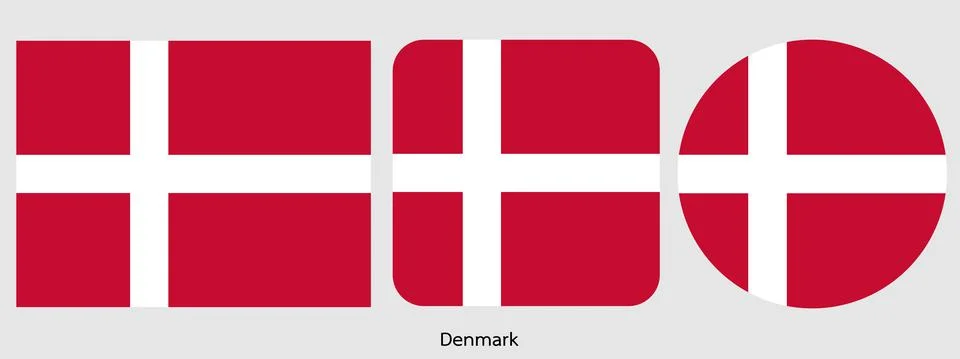 Denmark flag, vector illustration Stock Illustration