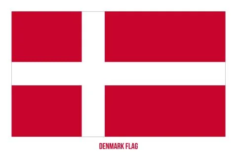 Denmark Flag Vector Illustration on White Background. Denmark National Flag. Stock Illustration