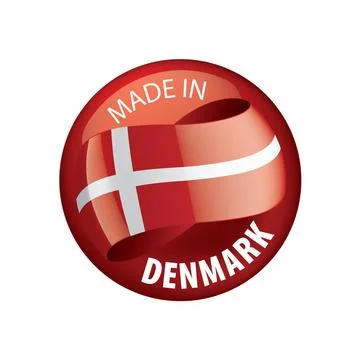 Denmark flag, vector illustration on a white background Denmark national f... Stock Photos