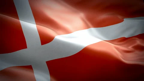 Denmark flag video waving in wind. Danish Flag background. Denmark Flag Video stock 105876488