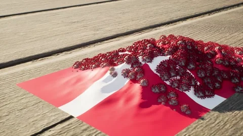 Denmark Flag - Virus Growth Stock Footage 320284773