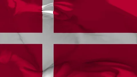 Denmark Flag Waving in Slow Motion Loop Animation Stock Footage 337972063