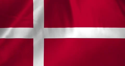 Denmark flag waving with the wind background loop video animation Video stock 327171840