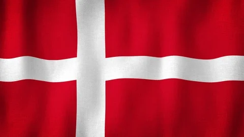 Denmark flag waving in the wind Stock-Footage 102441283