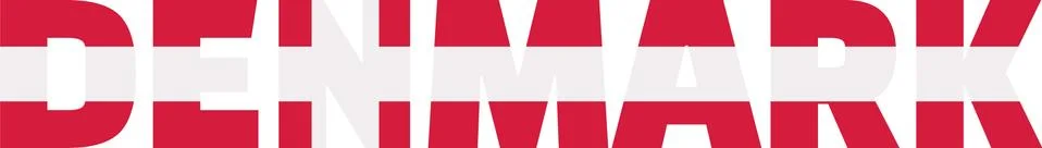 Denmark flag word Stock Illustration