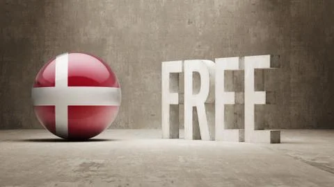 Denmark. Free  Concept. Stock Illustration