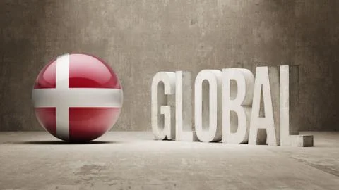 Denmark. Global  Concept. Stock Illustration