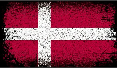 Denmark Grunge flag. Stock Illustration