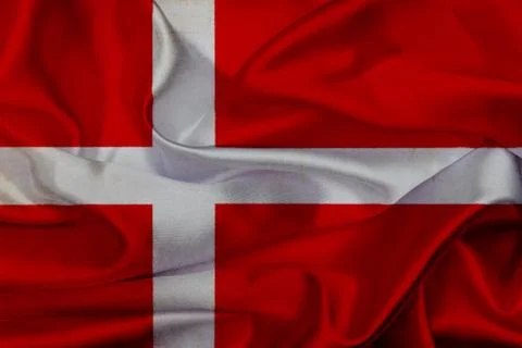 Denmark grunge waving flag Stock Illustration