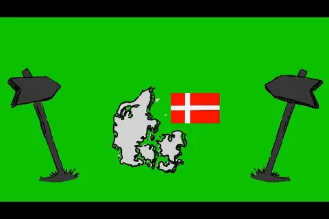 Denmark - Hand-Drawn Animation - board pointing black Stock Footage 98002713