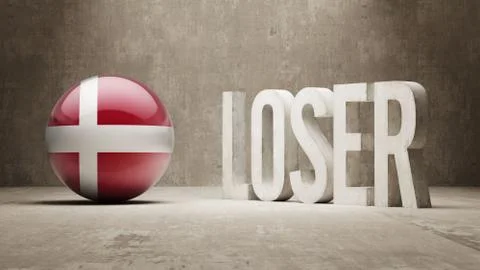 Denmark. Loser Concept. Stock Illustration