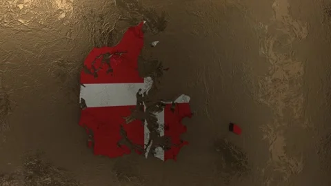 Denmark Map Stock Footage 277923870