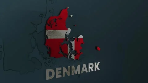Denmark Map Stock Footage 279739310